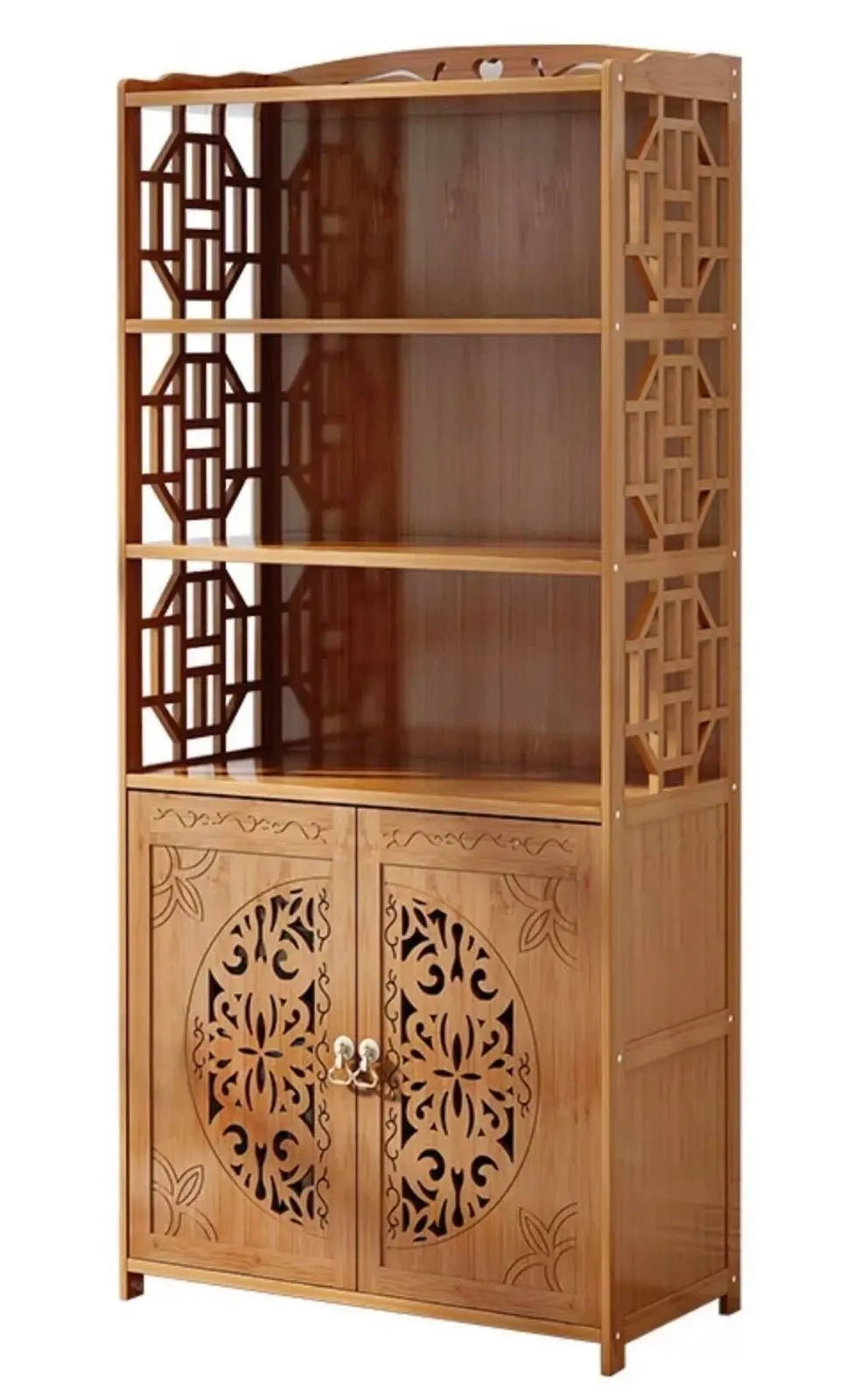 Bamboo Book Case Book Shelf Antique Elegant Style Multi-Function Storage everythingbamboo