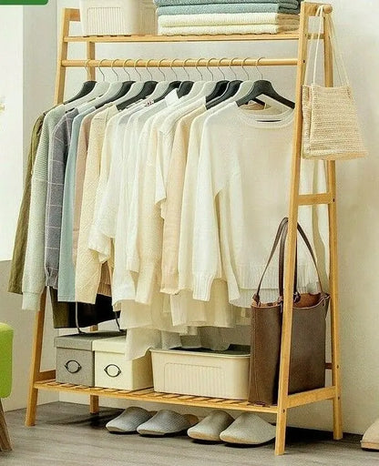 Bamboo Clothes Hanger Coat Rack Garment Hanger Holder Hat Rack Stand Organizer everythingbamboo