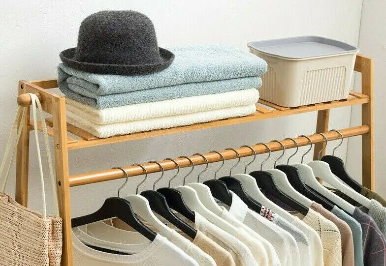 Bamboo Clothes Hanger Coat Rack Garment Hanger Holder Hat Rack Stand Organizer everythingbamboo