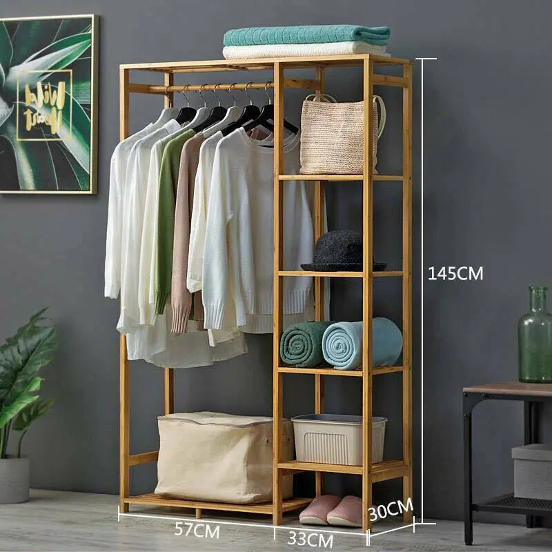 Bamboo Coat Cloth Garment Hanger Holder Rack Stand Organizer Simple Stylish everythingbamboo