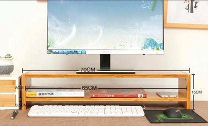 Bamboo Computer Laptop Monitor Desktop Universal Stand Holder Riser everythingbamboo