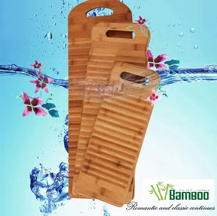 Bamboo Corrugated Laundry Washing Cleaning Hand-Washed Clothes Washboard EverythingBamboo