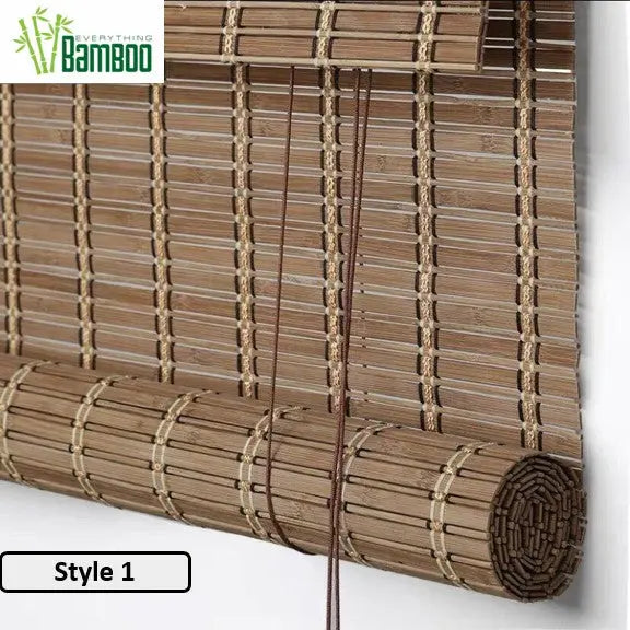 Bamboo Curtain Bamboo Screen Blind Rolling Curtain Panel Privacy Custom Size BCB01 everythingbamboo