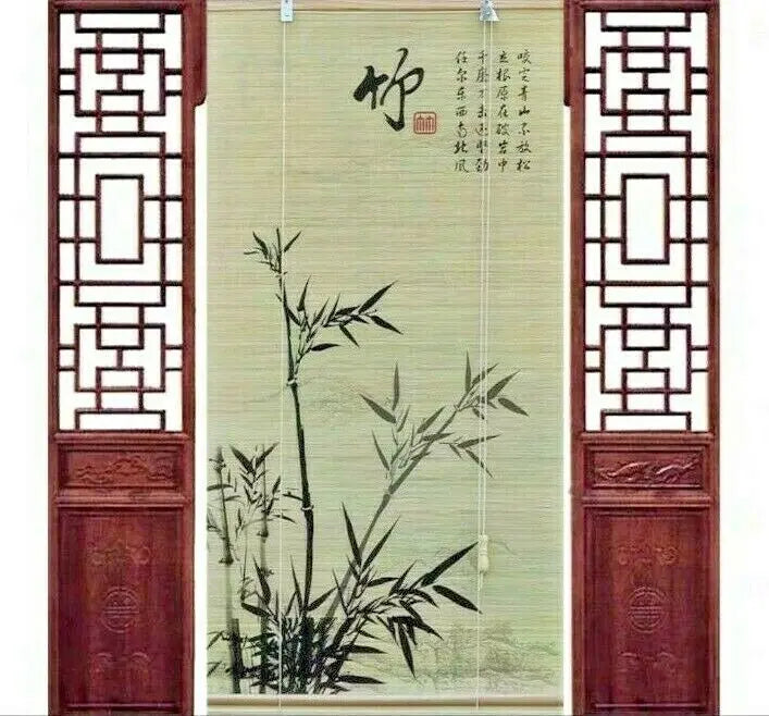 Bamboo Curtain & Screen Blind Rolling Curtain Panel Privacy Custom Size Picure everythingbamboo