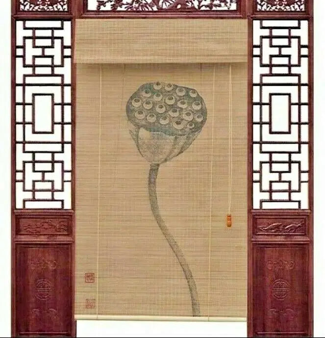 Bamboo Curtain & Screen Blind Rolling Curtain Panel Privacy Custom Size Picure everythingbamboo