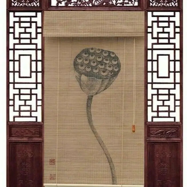 Bamboo Curtain & Screen Blind Rolling Curtain Panel Privacy Custom Size Picure everythingbamboo