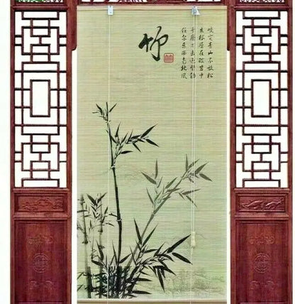 Bamboo Curtain & Screen Blind Rolling Curtain Panel Privacy Custom Size Picure everythingbamboo