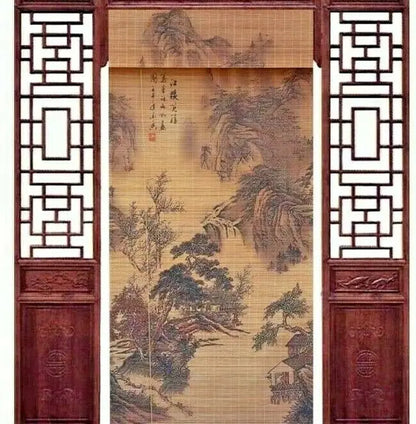 Bamboo Curtain & Screen Blind Rolling Curtain Panel Privacy Custom Size Picure everythingbamboo