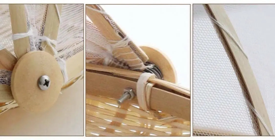 Bamboo Detachable Net Mesh Cover Basket Picnic Serving Food Anti Insect Dust everythingbamboo