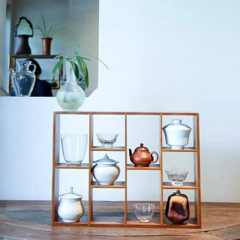 Bamboo Display Shelf Storage Shelf Modern Style Shelf Stand Storage Home Decoration everythingbamboo