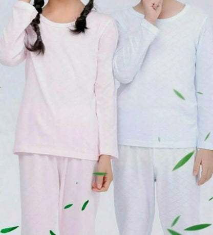 Bamboo Fiber Kids Children Pajamas Pyjamas Sleepwear Soft Breathable Summer Thin Cool everythingbamboo