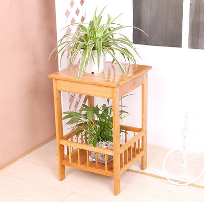 Bamboo Flower Stand Multi-Level Bamboo Shelf Organiser Corner Shelves Storage Unbranded
