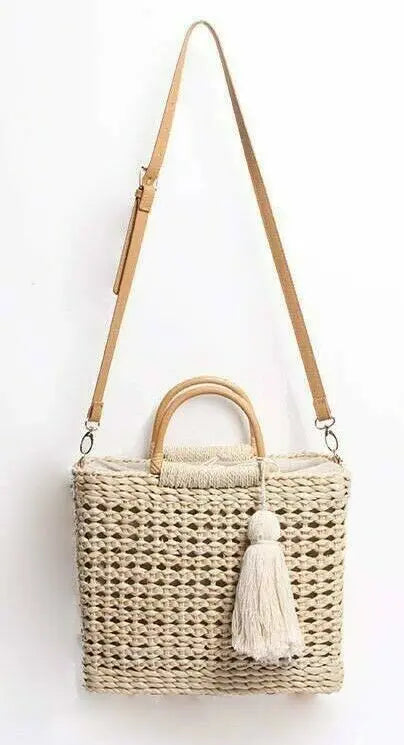 Bamboo Grass Bag Handwoven Handcrafted Women Hand Carrier Bag Latest Beach Style everythingbamboo