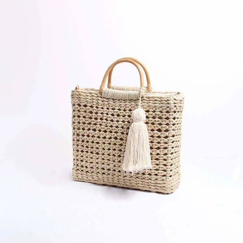 Bamboo Grass Bag Handwoven Handcrafted Women Hand Carrier Bag Latest Beach Style everythingbamboo