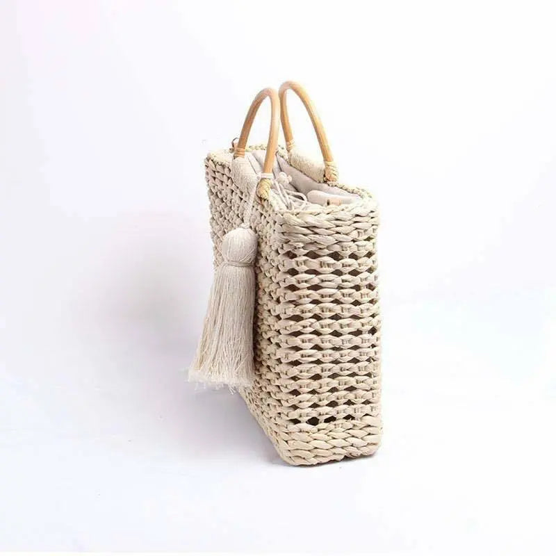 Bamboo Grass Bag Handwoven Handcrafted Women Hand Carrier Bag Latest Beach Style everythingbamboo