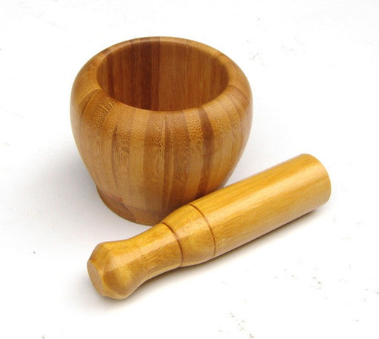 Bamboo Handcraft Mashing Mix Bowl with Sticker Natural Bamboo Healthy Green everythingbamboo