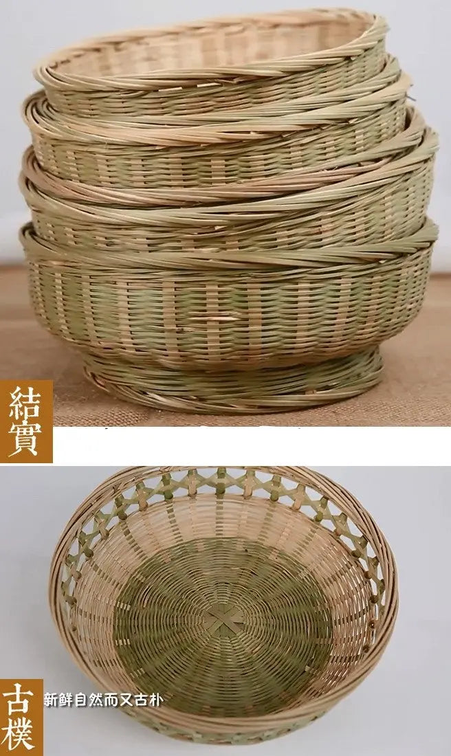 Bamboo Handmade Basket Handcraft Woven Bowl Fruit Food Storage everythingbamboo