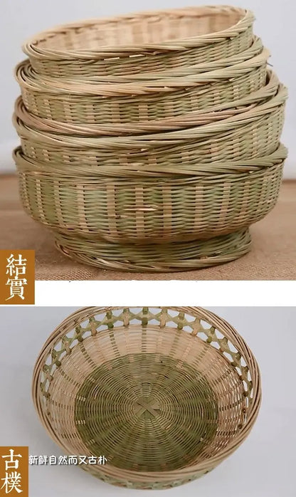 Bamboo Handmade Basket Handcraft Woven Bowl Fruit Food Storage everythingbamboo