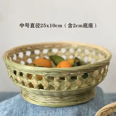 Bamboo Handmade Basket Handcraft Woven Bowl Fruit Food Storage everythingbamboo