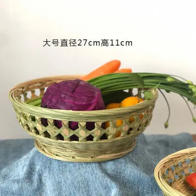 Bamboo Handmade Basket Handcraft Woven Bowl Fruit Food Storage everythingbamboo