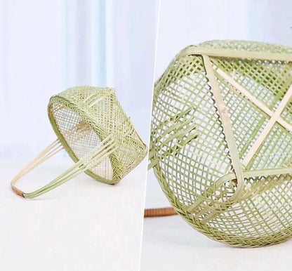 Bamboo Handwoven Handmade Fruit Vegetable Storage Basket Artwork Practical Use everythingbamboo