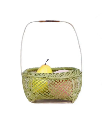 Bamboo Handwoven Handmade Fruit Vegetable Storage Basket Artwork Practical Use everythingbamboo