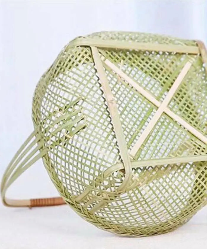 Bamboo Handwoven Handmade Fruit Vegetable Storage Basket Artwork Practical Use everythingbamboo