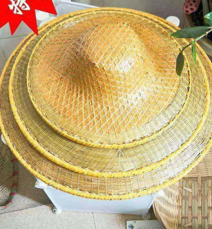 Bamboo Hat Leaf Handmade Traditional Oriental Hat Sun Waterproof Costume Party everythingbamboo