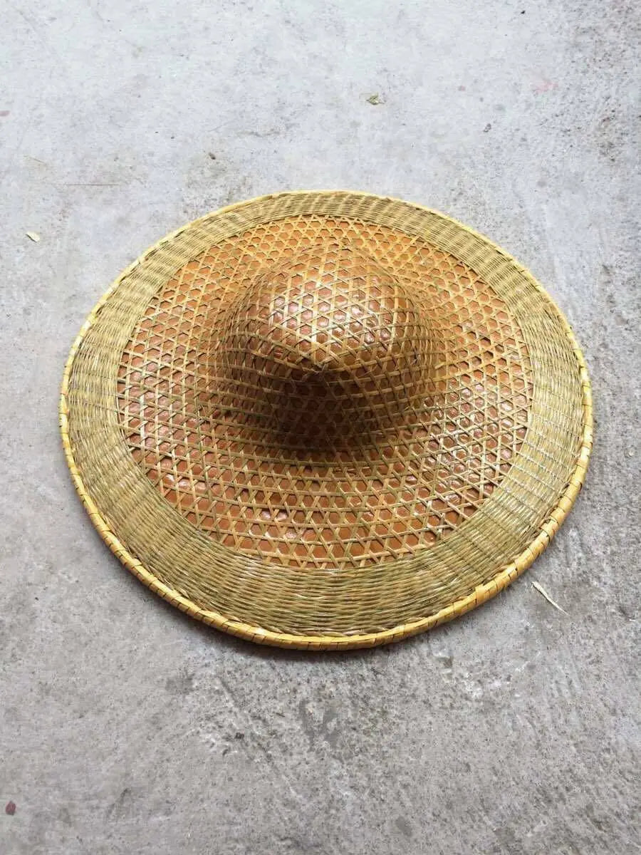 Bamboo Hat Leaf Handmade Traditional Oriental Hat Sun Waterproof Costume Party everythingbamboo