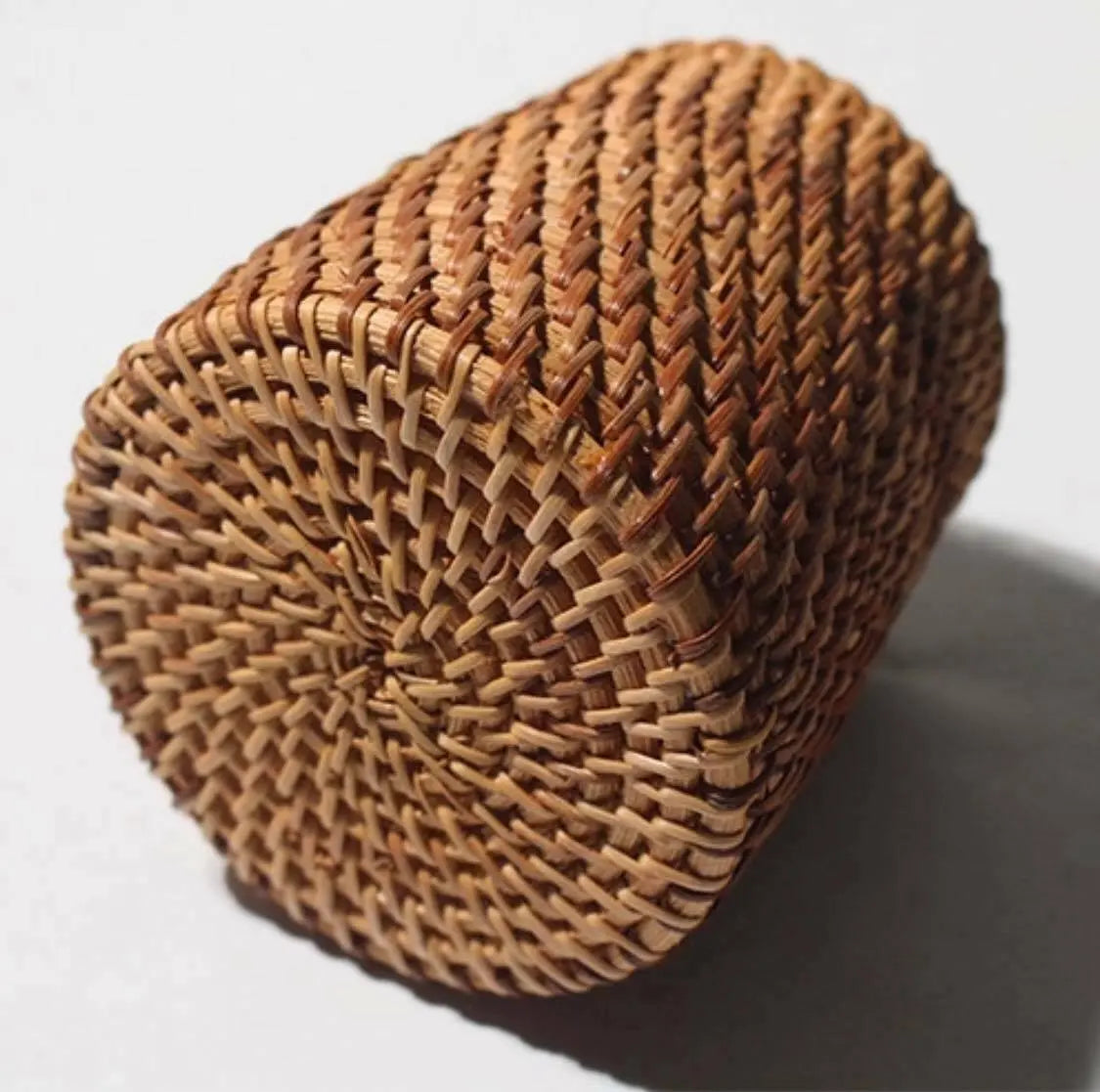 Bamboo Holder Handwoven Handmade Round Stationary Holder Natural Artwork everythingbamboo