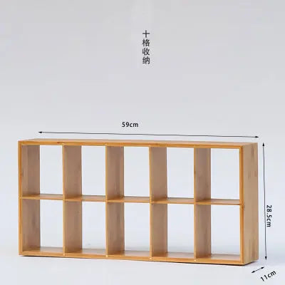 Bamboo Irregular Shelf Office Organizer Display Stand Elegant Tidy everythingbamboo