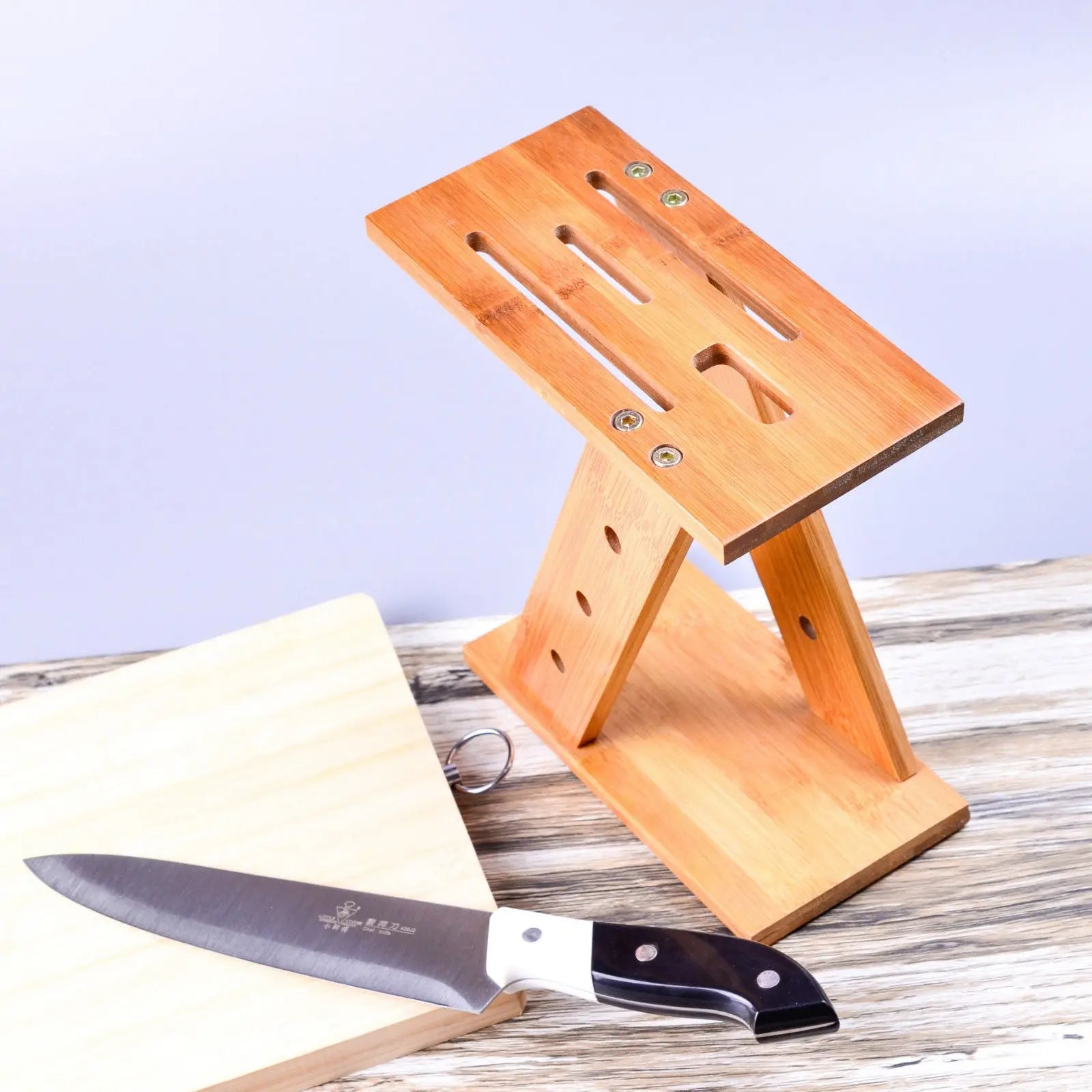 Bamboo Kitchen Knife Holder Cutlery Storage Rack Knife Block Set Safe Handy Water Proof everythingbamboo