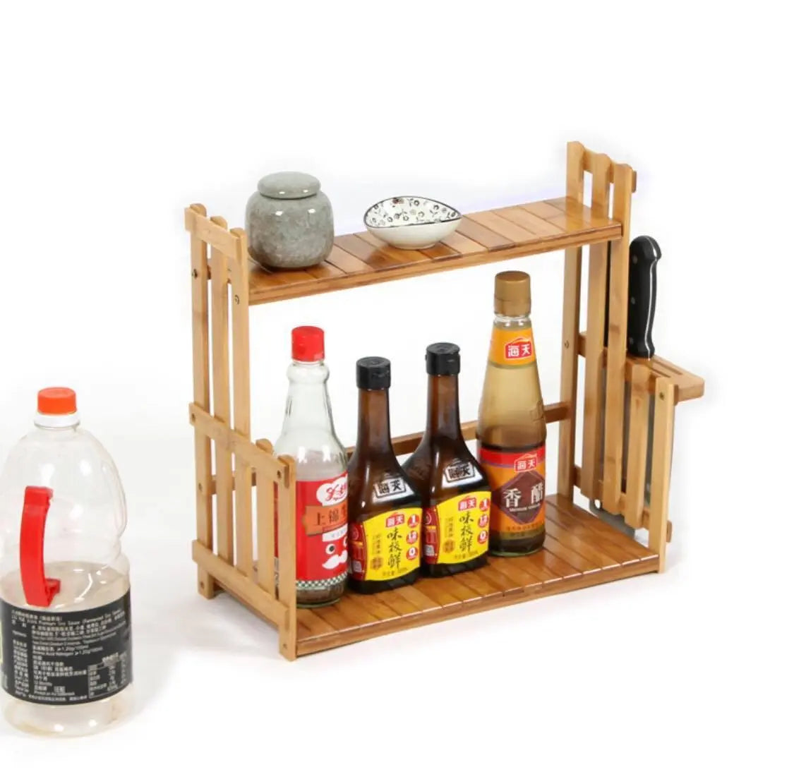 Bamboo Kitchen Storage Shelf Rack Holder Organizer Bathroom Multi-Function Shelf everythingbamboo