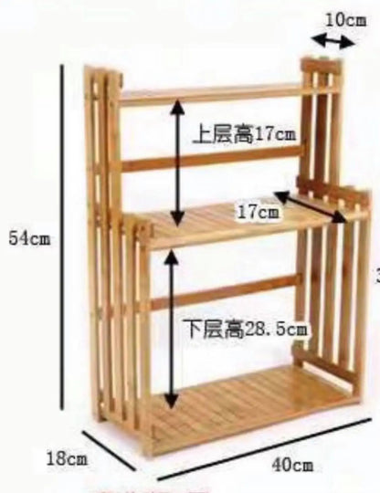 Bamboo Kitchen Storage Shelf Rack Holder Organizer Bathroom Multi-Function Shelf everythingbamboo