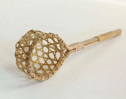 Bamboo Ladle Spoon Handwoven Handmade Strainer Ladle Spoon Cooking Spoon everythingbamboo