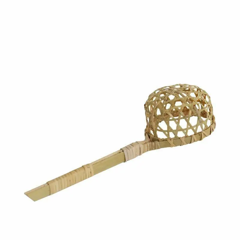 Bamboo Ladle Spoon Handwoven Handmade Strainer Ladle Spoon Cooking Spoon everythingbamboo