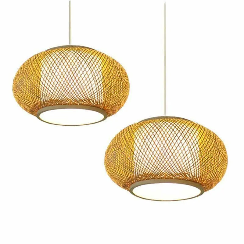 Bamboo Lamp Shade Handmade Light Shade Lamp Cover Handwoven Vintage Style Lampshade everythingbamboo