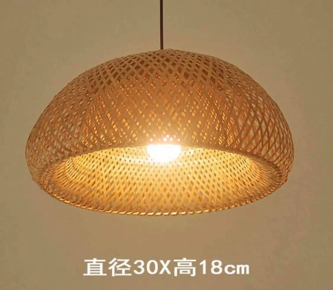 Bamboo Lamp Shade Handmade Light Shade Lamp Cover Handwoven Vintage Style Lampshade everythingbamboo