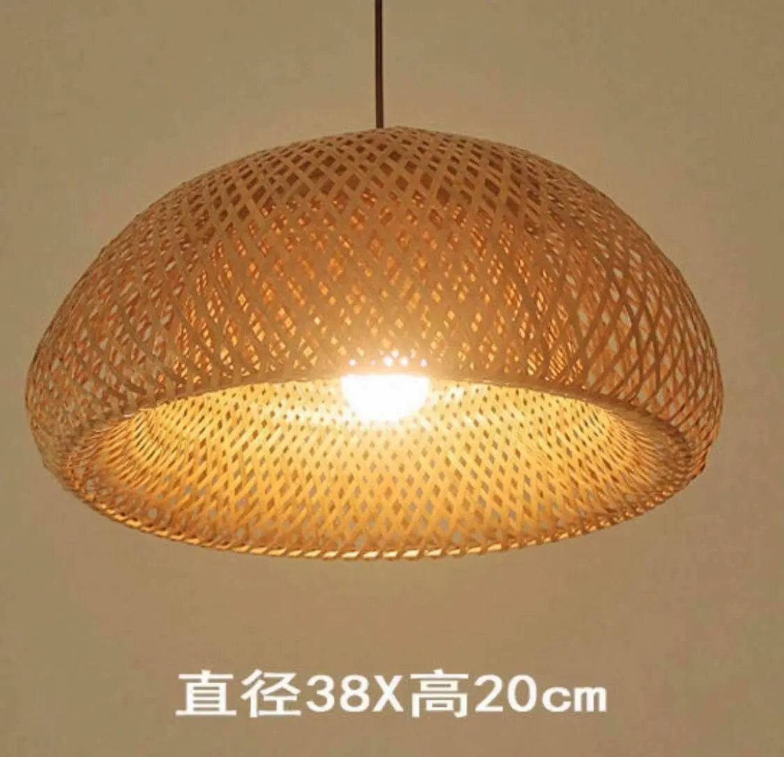 Bamboo Lamp Shade Handmade Light Shade Lamp Cover Handwoven Vintage Style Lampshade everythingbamboo