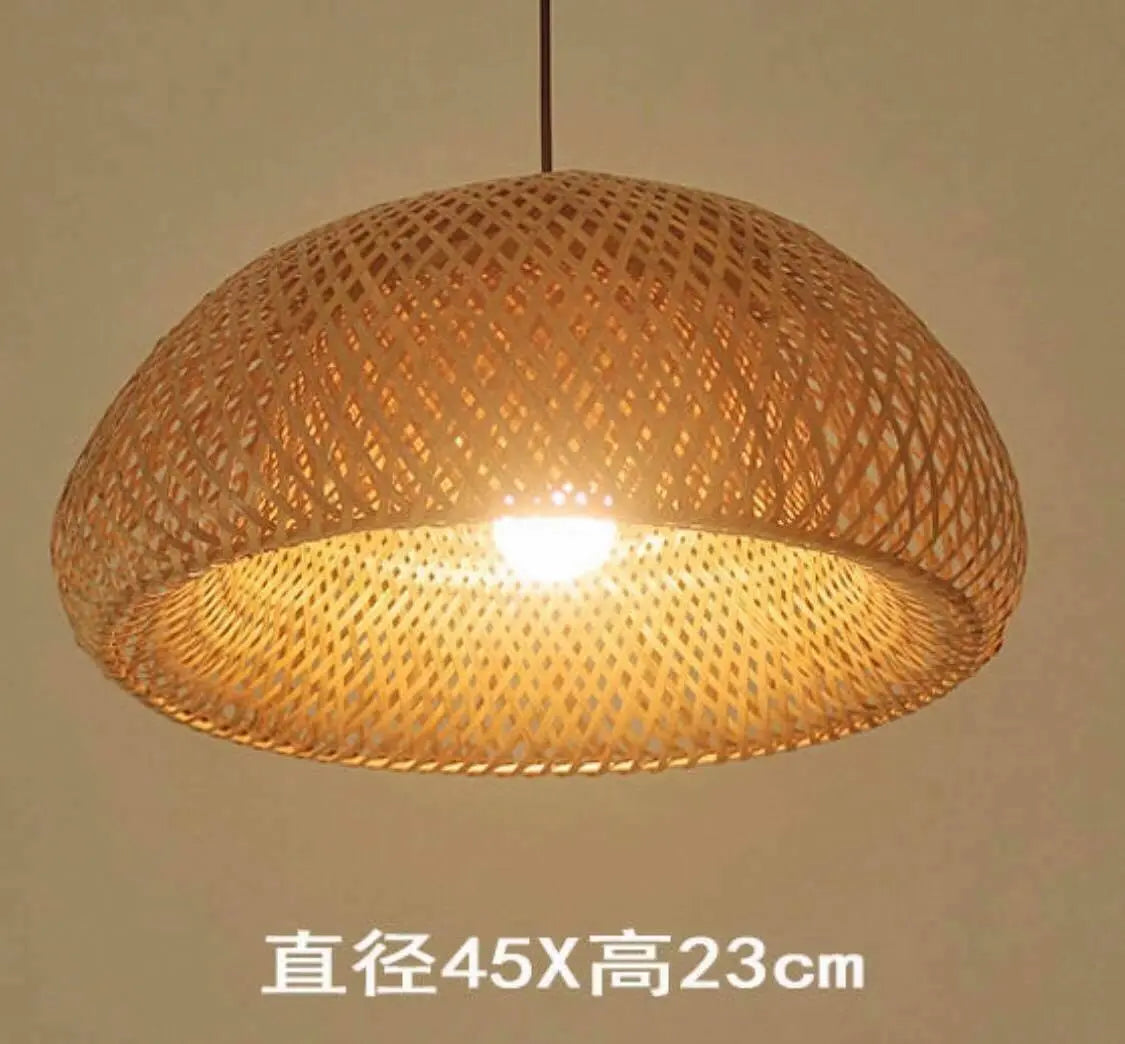 Bamboo Lamp Shade Handmade Light Shade Lamp Cover Handwoven Vintage Style Lampshade everythingbamboo