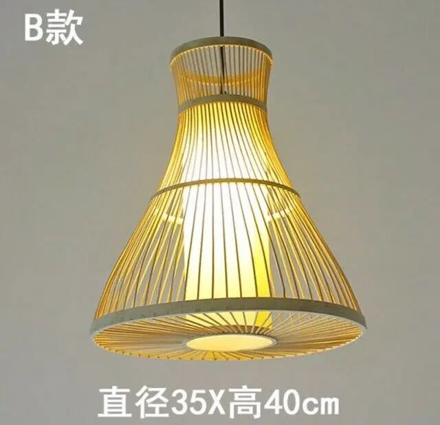 Bamboo Lamp Shade Handmade Light Shade Lamp Cover Handwoven Vintage Style Lampshade everythingbamboo