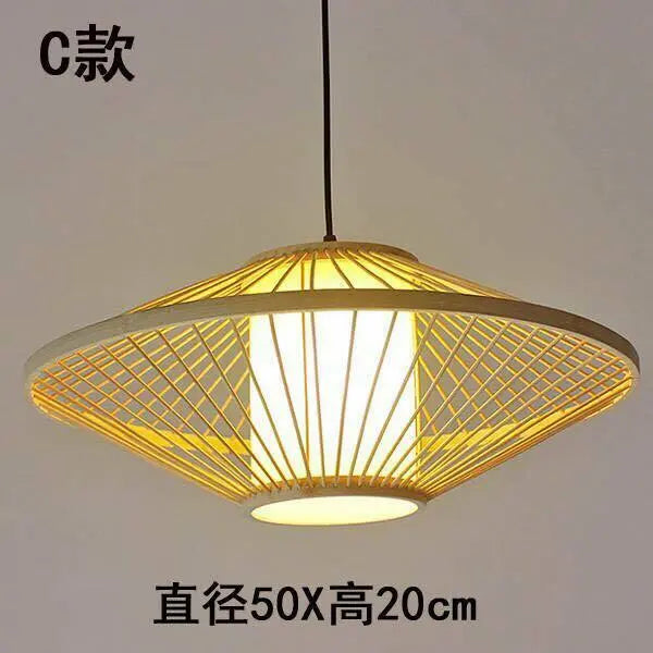 Bamboo Lamp Shade Handmade Light Shade Lamp Cover Handwoven Vintage Style Lampshade everythingbamboo