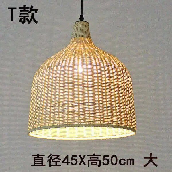 Bamboo Lamp Shade Handmade Light Shade Lamp Cover Handwoven Vintage Style Lampshade everythingbamboo