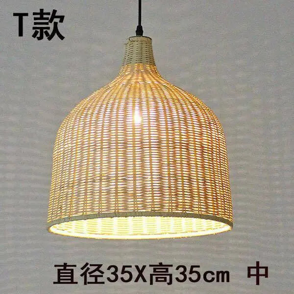 Bamboo Lamp Shade Handmade Light Shade Lamp Cover Handwoven Vintage Style Lampshade everythingbamboo