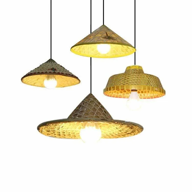 Bamboo Lamp Shades Lamp Cover Handwoven Handcrafted Hat Style Lamp Shades Lampshade everythingbamboo