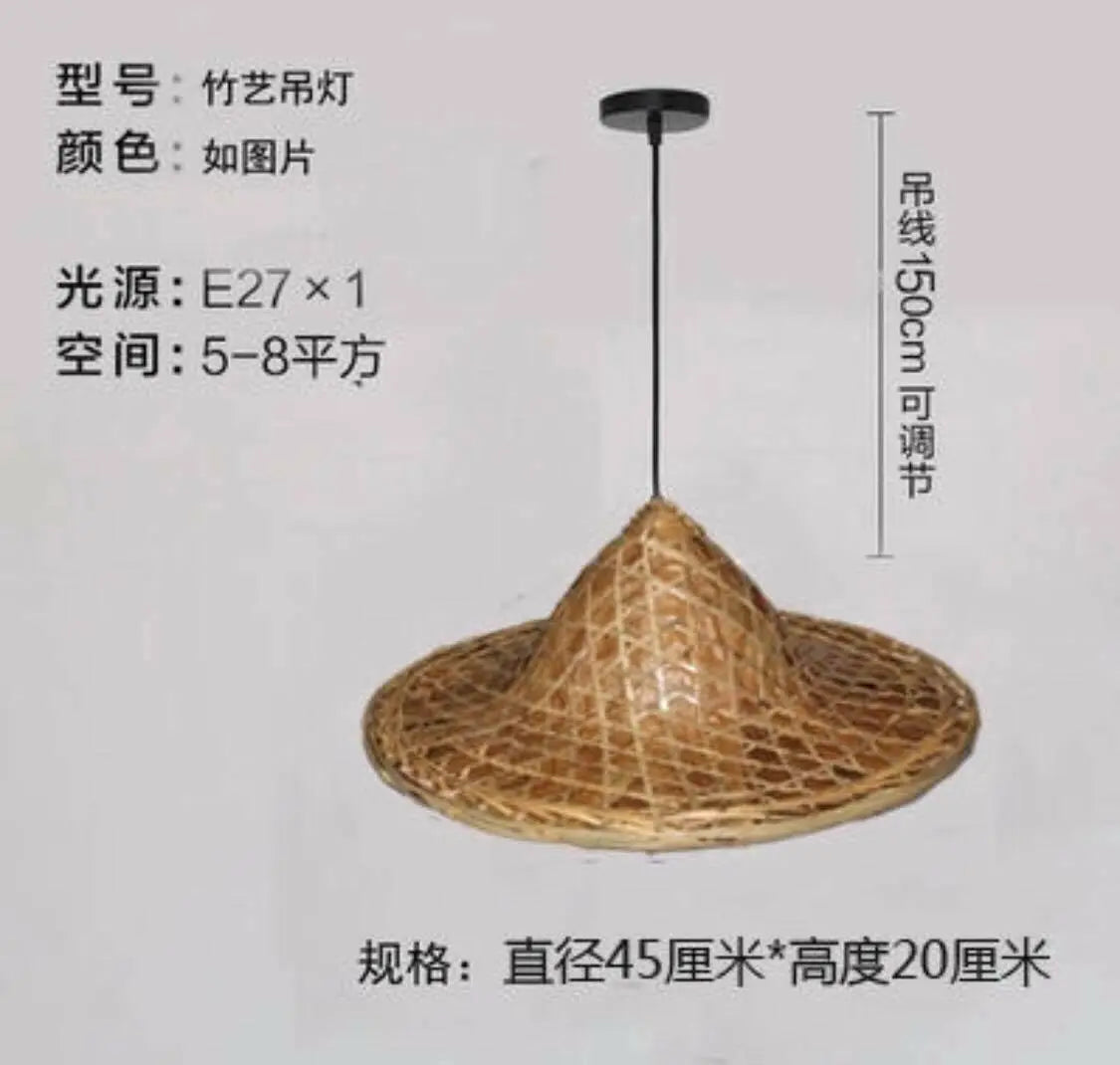 Bamboo Lamp Shades Lamp Cover Handwoven Handcrafted Hat Style Lamp Shades Lampshade everythingbamboo