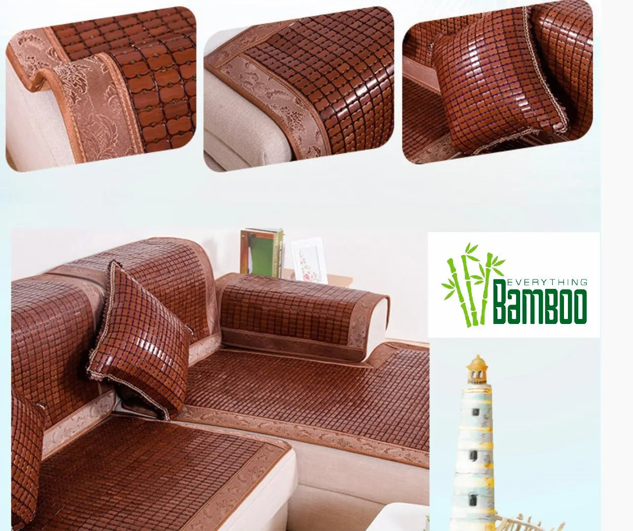 Bamboo Mat Cool Summer Mat Seat Cover Cushion Sofa Car Yoga Floor Rug BSC04 everythingbamboo