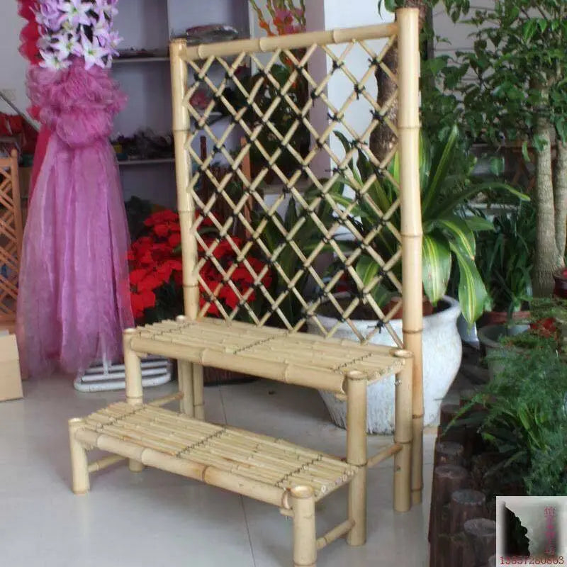 Bamboo Medium Plant Stand Climbing Hanging Plants Pots Garden Decor Handcrafted everythingbamboo