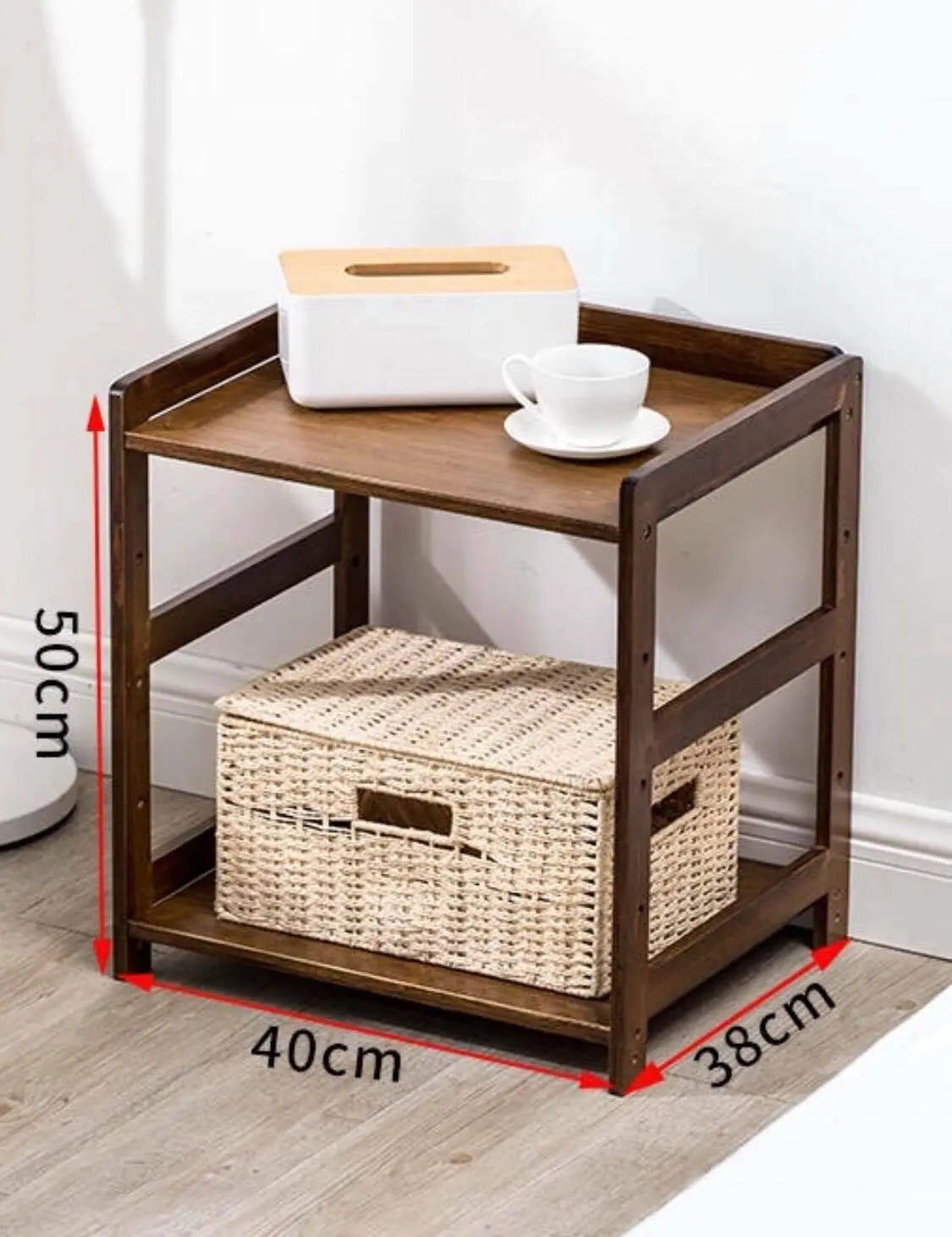 Bamboo Modern Bedside Multiple Shelves Trolley Table With Wheels Cart Rack everythingbamboo