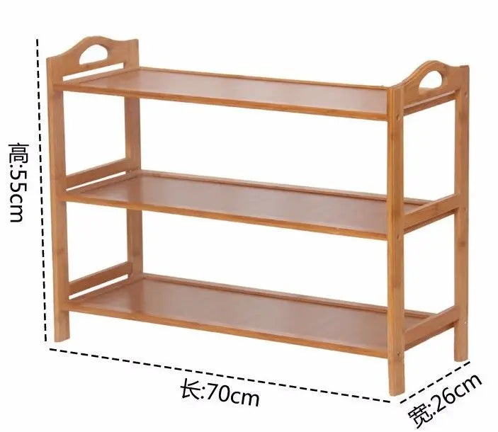 Bamboo Multi-level shoe racks bookshelf bamboo shelves bamboo panel storage竹鞋架书架 Everythingbamboo